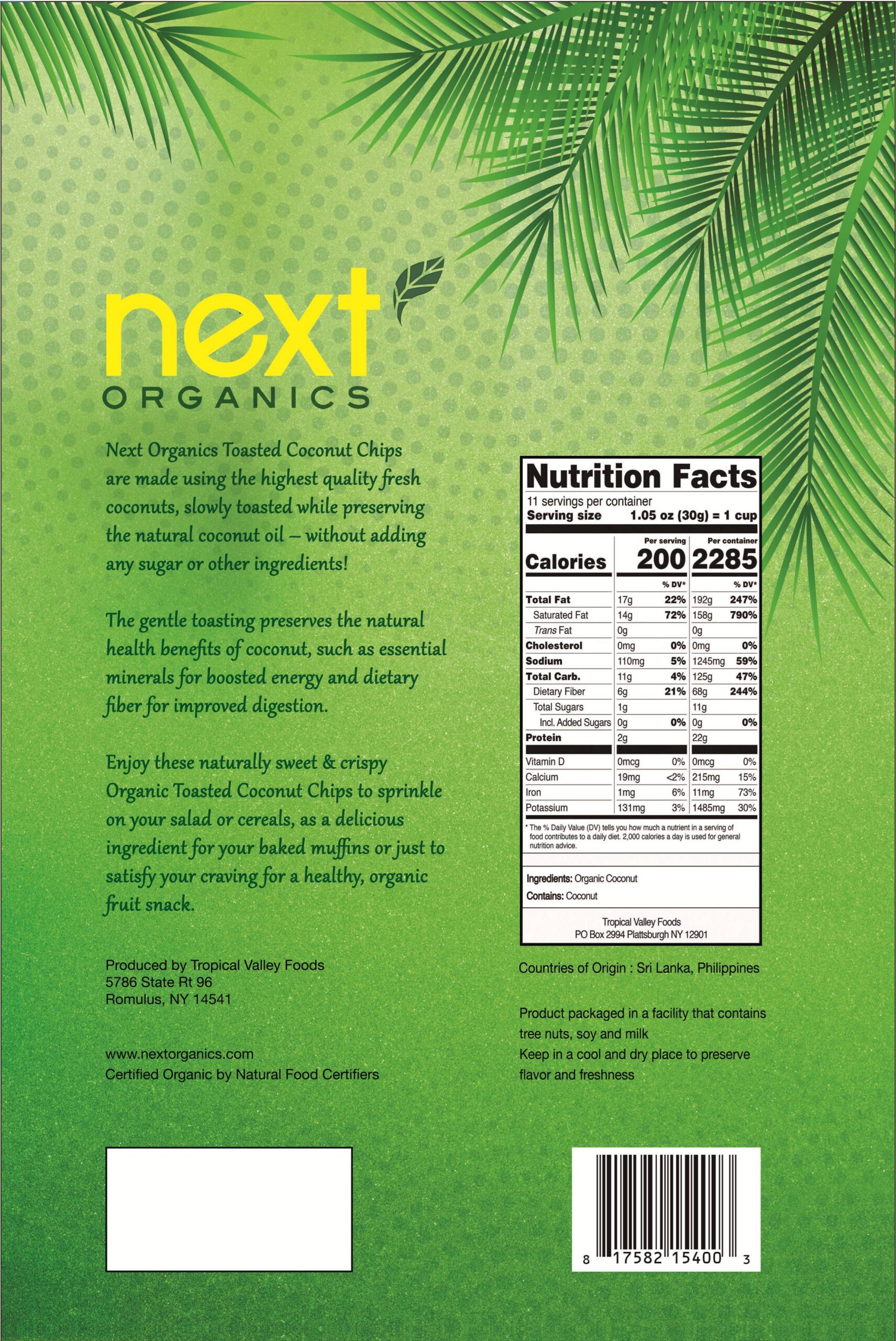 Next Organics Toasted Coconut Chips 12 oz - Image 2